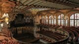 Stunning interior of Palau de la Música Catalana showcasing its ornate architecture and colorful details.